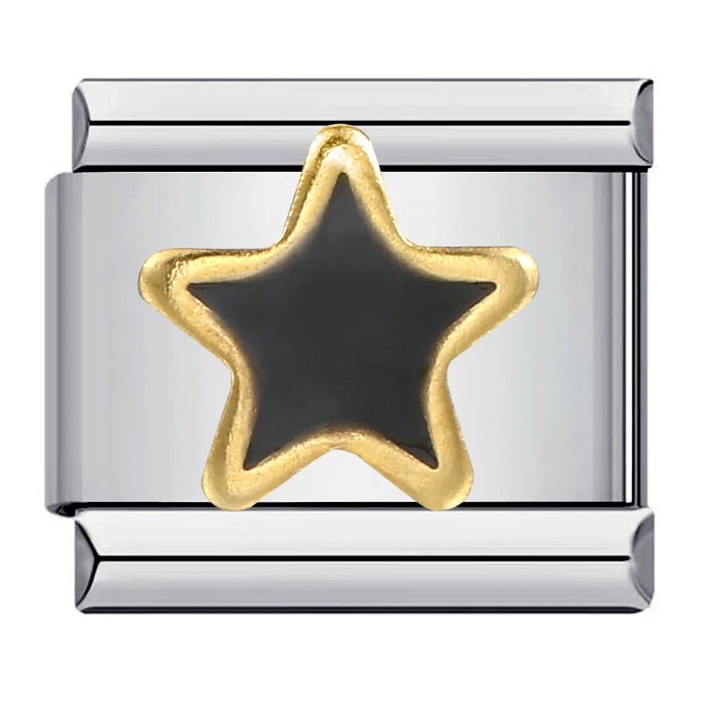 Black star Italian charm 9mm