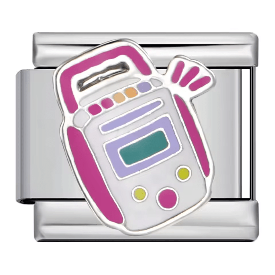 Boom box Italian charm 9mm retro radio design