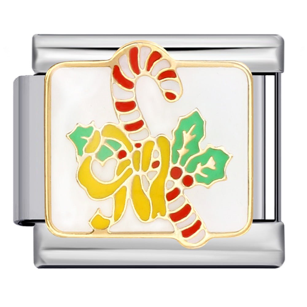 Candy cane Italian charm 9mm