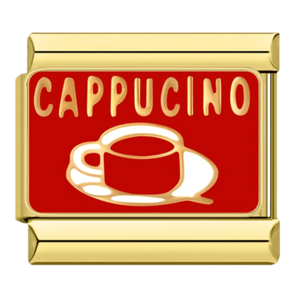Cappucino coffee cup Italian charm 9mm compatible with all classic Italian charm bracelets