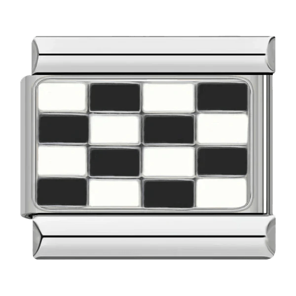 Checkered Flag 9mm Italian charm compatible with all Italian charm bracelets