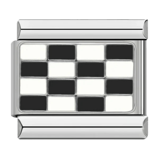 Checkered Flag 9mm Italian charm compatible with all Italian charm bracelets