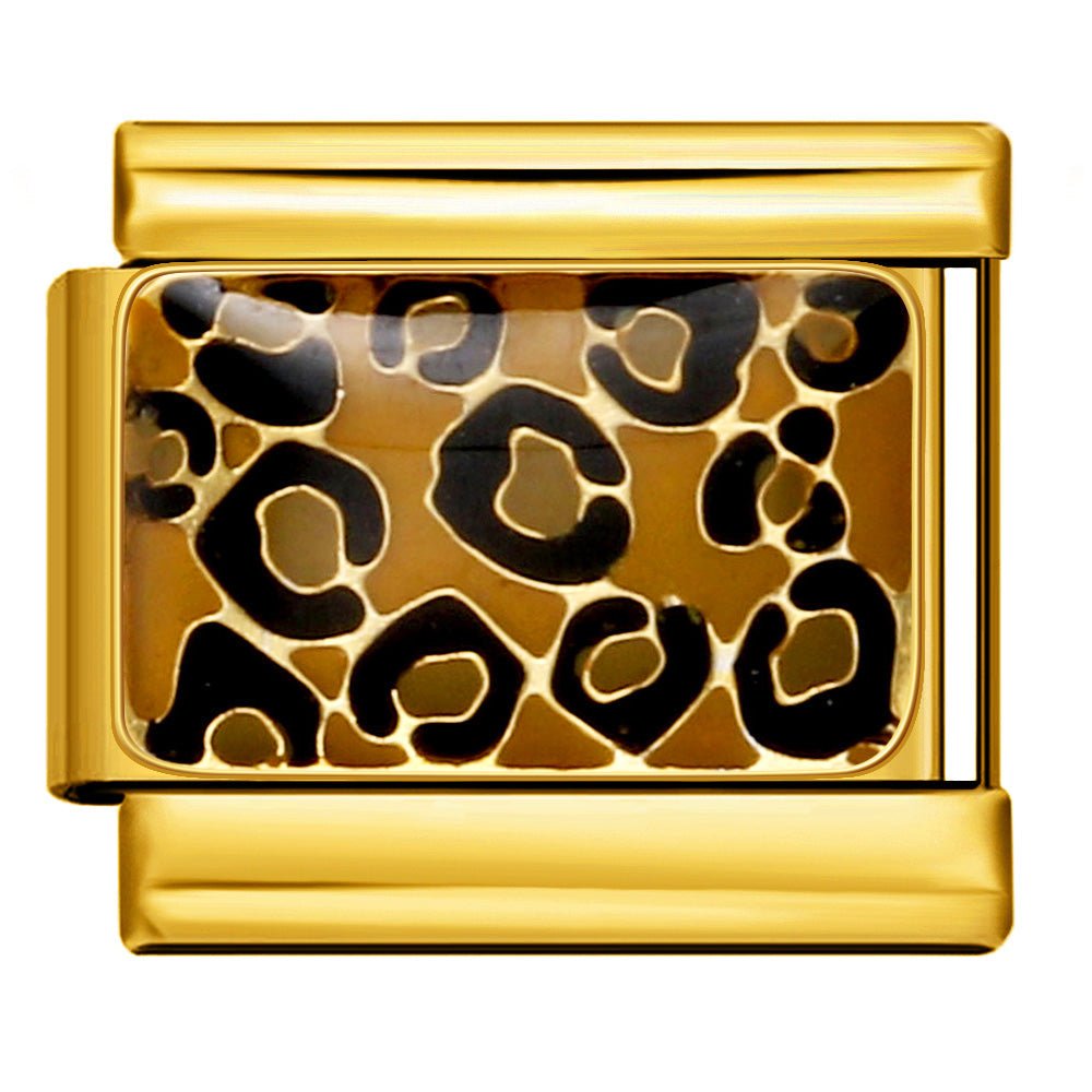 Cheetah Print charm compatible with Charmette Italian charm bracelets