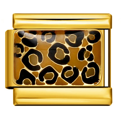 Cheetah Print charm compatible with Charmette Italian charm bracelets