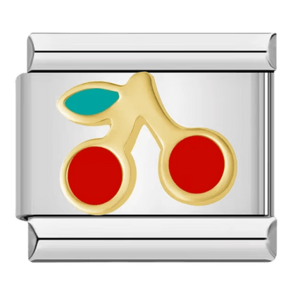 Cherries 9mm Italian charm by Charmette compatible with all Italian charm bracelets