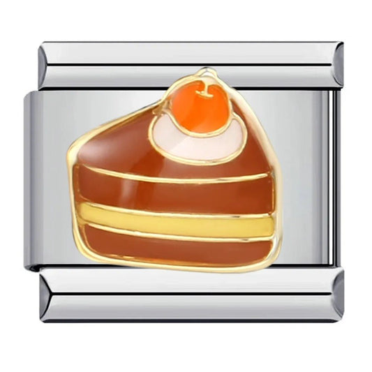 Chocolate sponge cake Italian charm 9mm dessert design