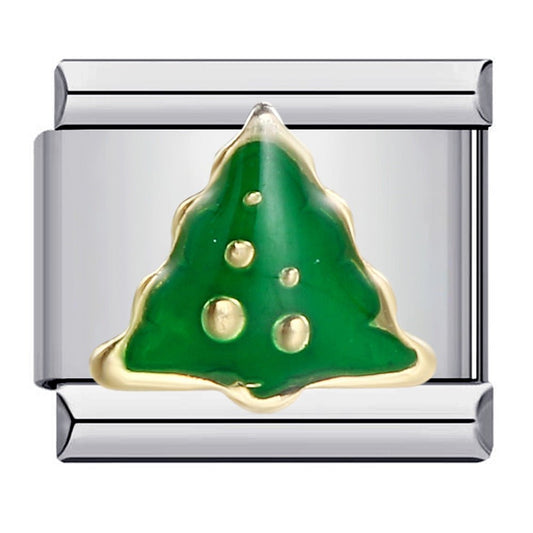 Christmas tree Italian charm 9mm