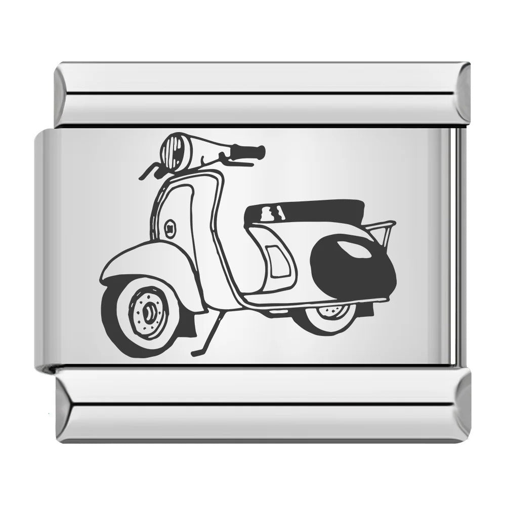 Classic moped scooter Italian charm 9mm