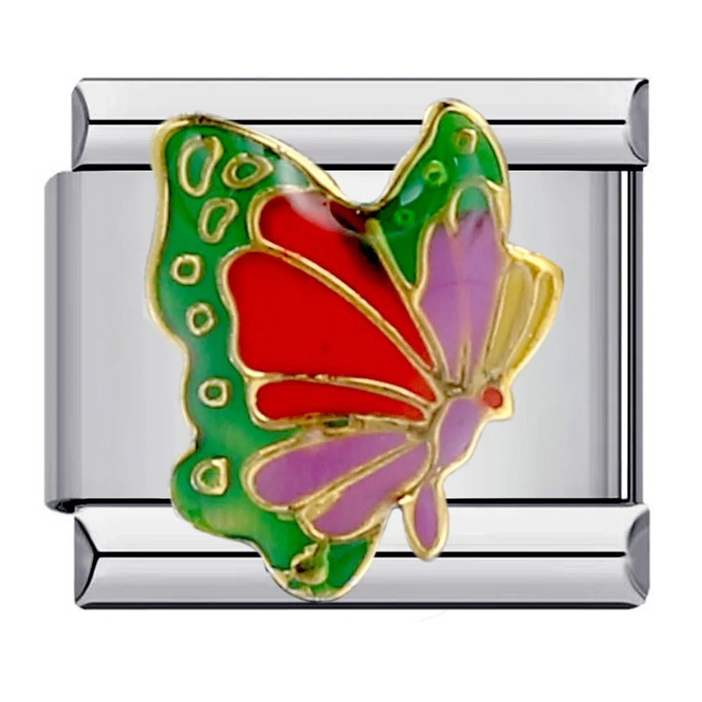 Colorful butterfly Italian charm 9mm nature insect design