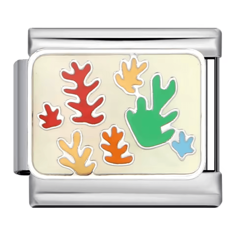Colorful coral reef Italian charm 9mm ocean themed Italian charm link