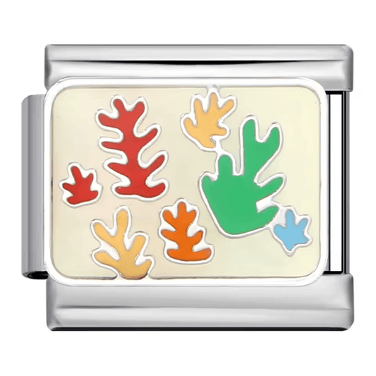 Colorful coral reef Italian charm 9mm ocean themed Italian charm link