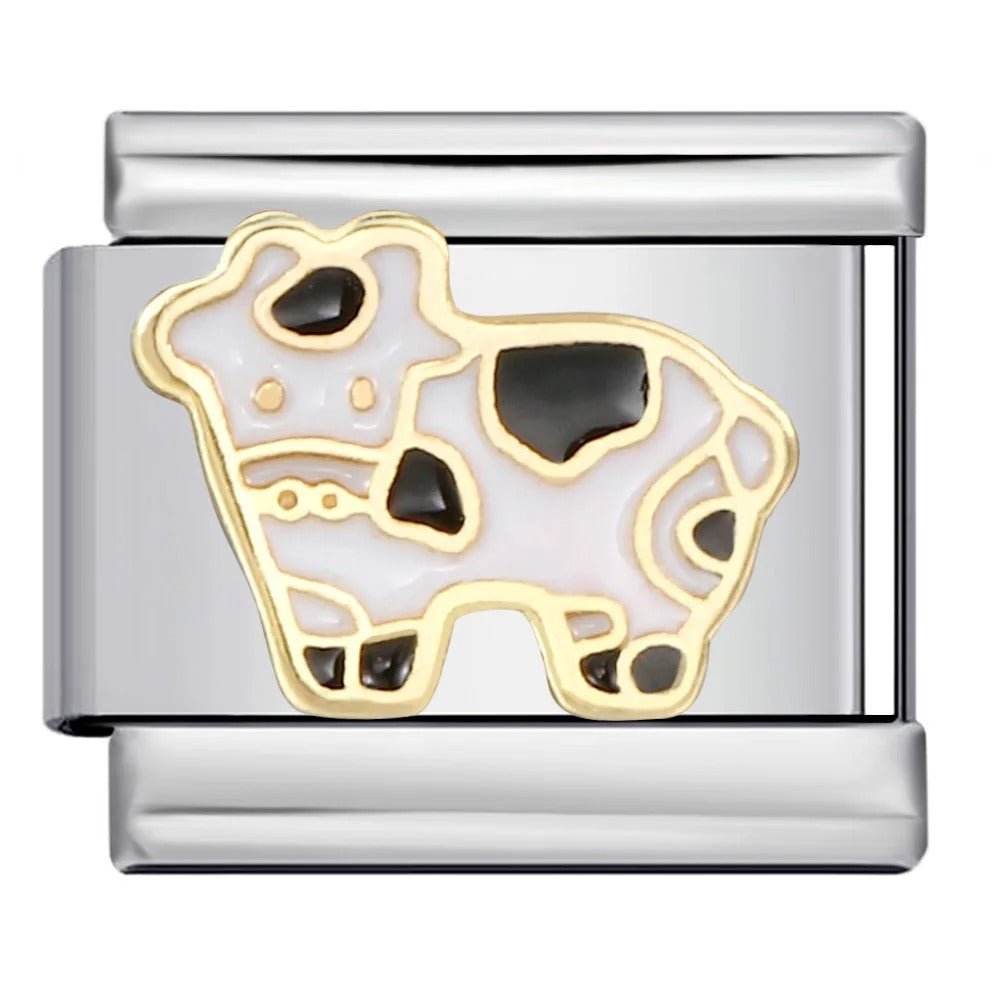 Cow farm animal Italian charm 9mm animal design