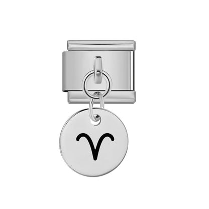 Dangling Aries zodiac Italian charm 9mm