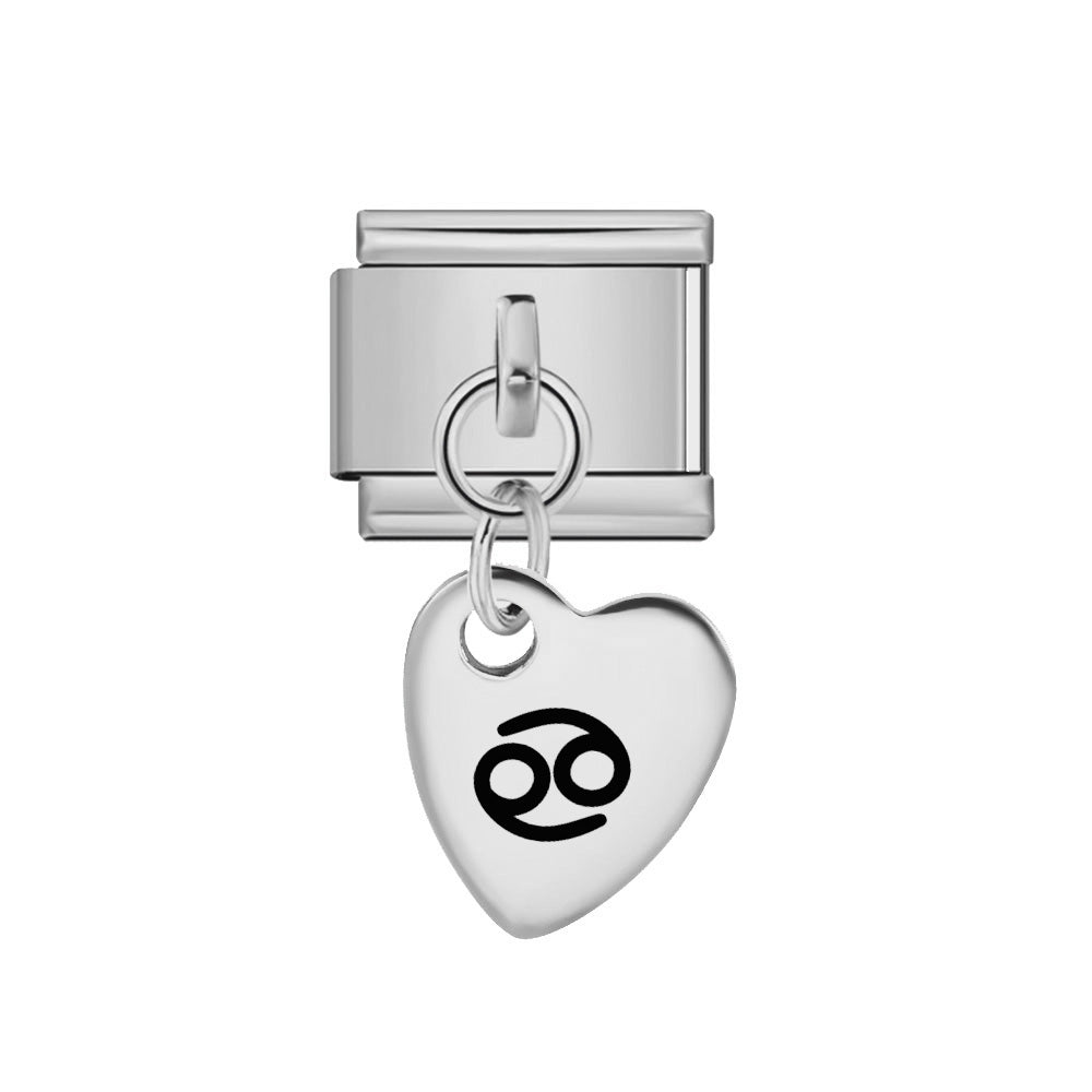 Dangling Cancer 9mm Italian charm by Charmette compatible with all Italian charm bracelets