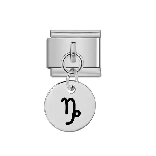 Dangling Capricorn zodiac Italian charm 9mm