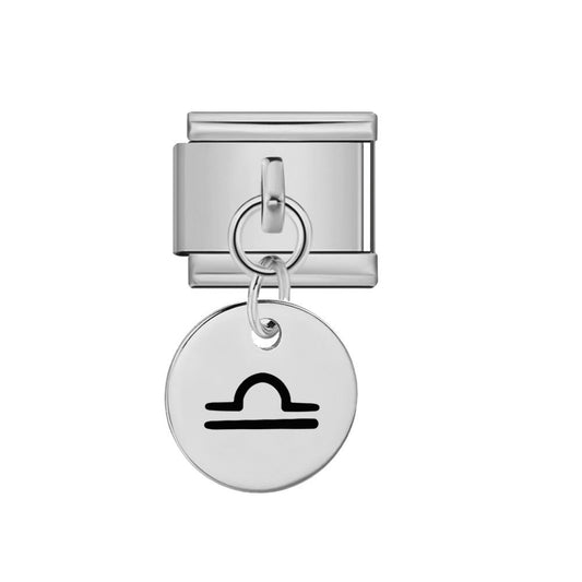 Dangling Libra zodiac Italian charm 9mm