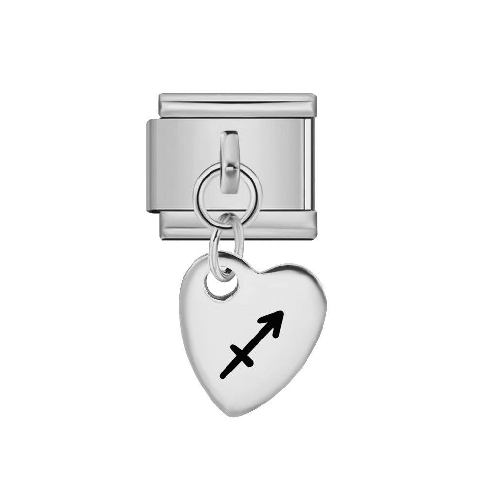 Dangling Sagittarius 9mm Italian charm by Charmette compatible with all Italian charm bracelets