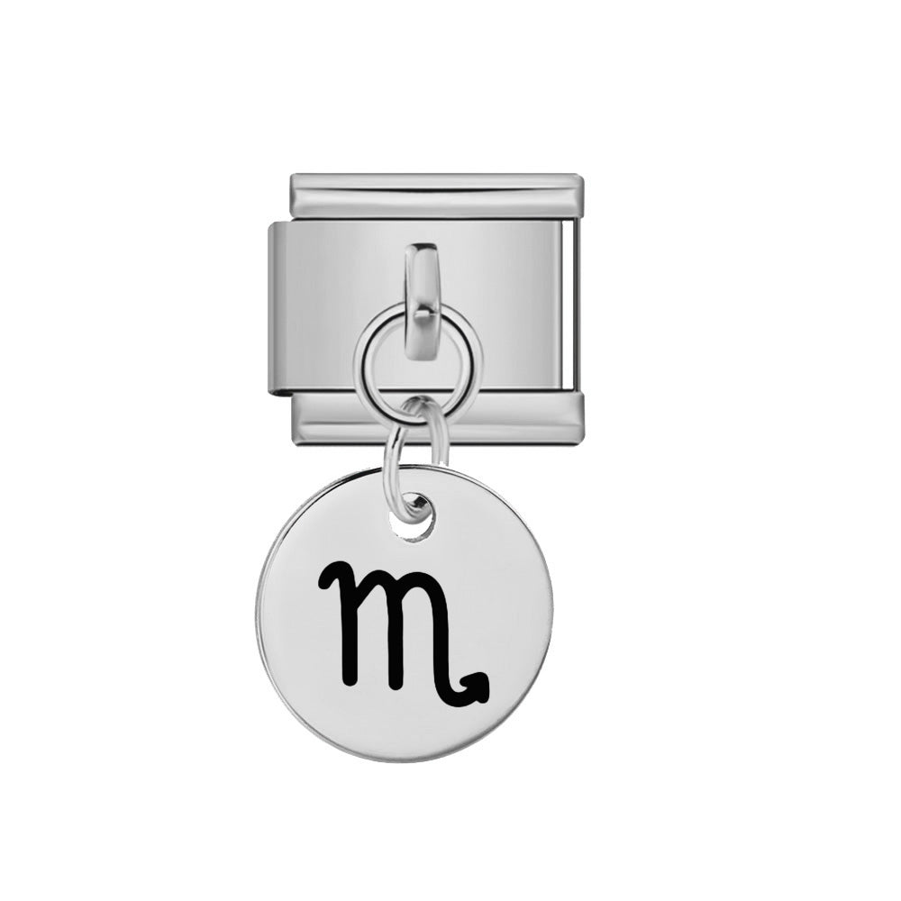 Dangling Scorpio zodiac Italian charm 9mm