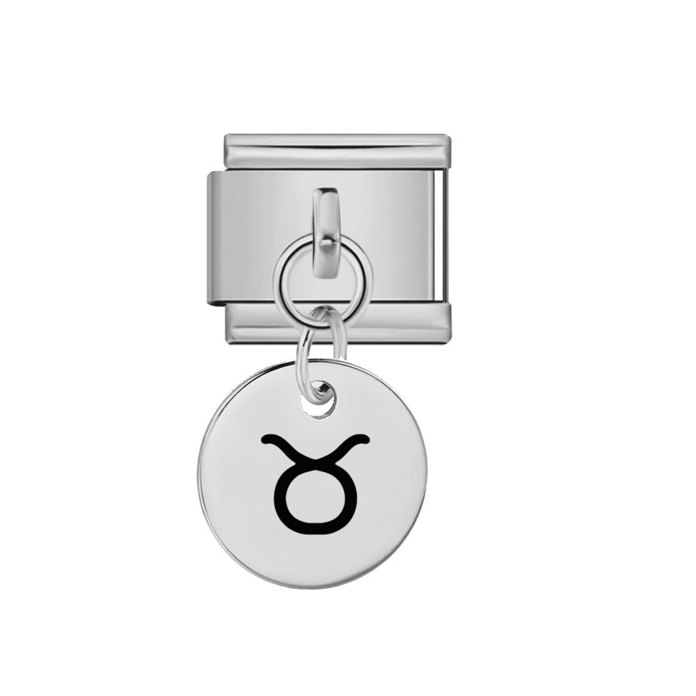 Dangling Taurus zodiac Italian charm 9mm