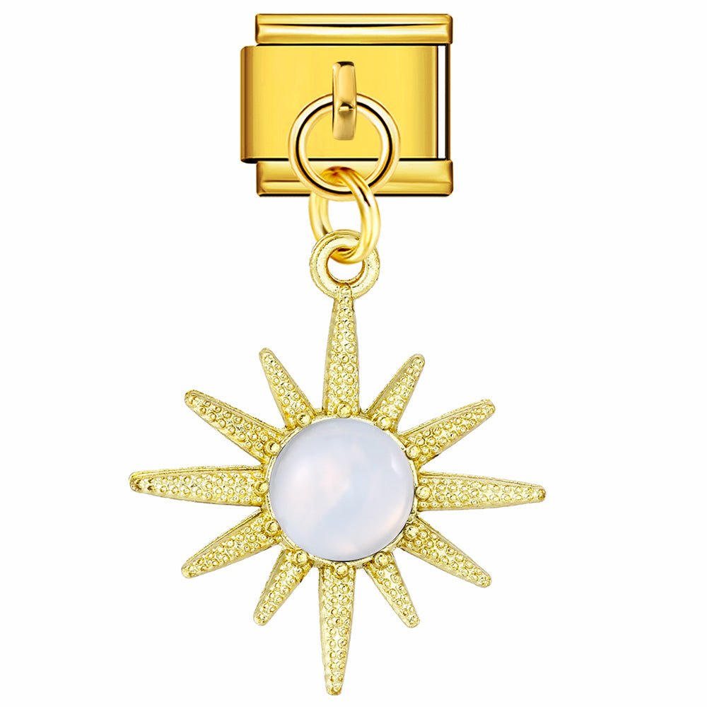 Dangling sun 9mm Italian charm by Charmette compatible with all Italian charm bracelets