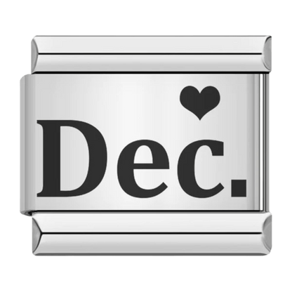 December month Dec Italian charm 9mm for Italian charm bracelet