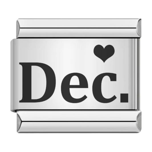 December month Dec Italian charm 9mm for Italian charm bracelet