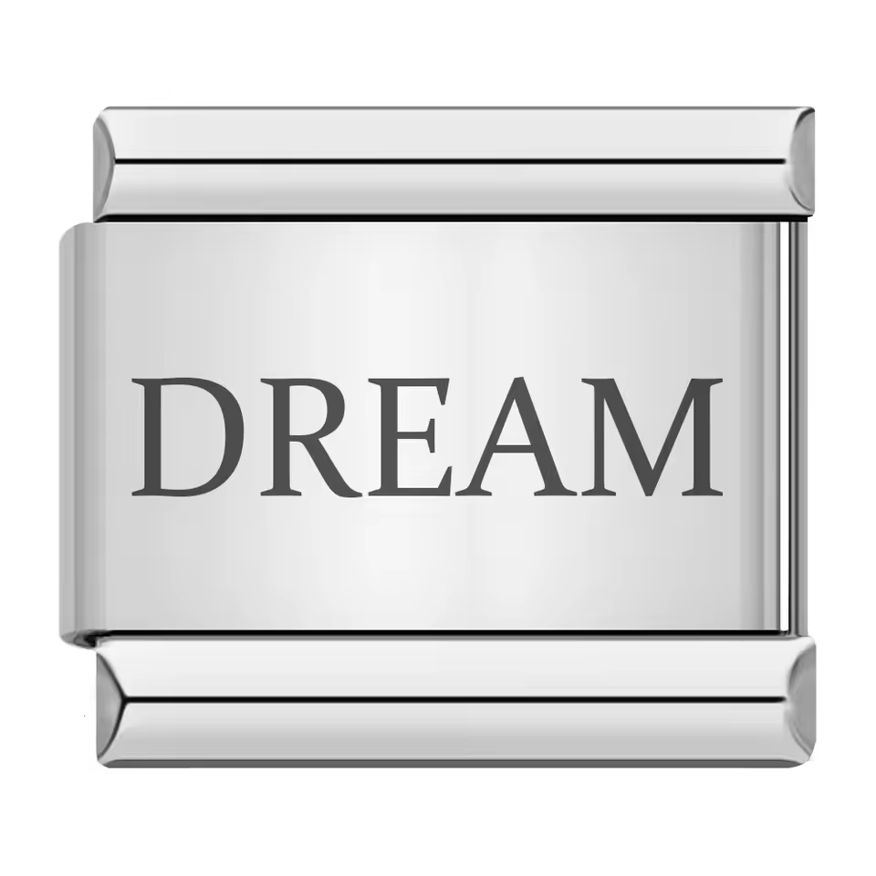 Dream text Italian charm 9mm motivational word Italian charm link