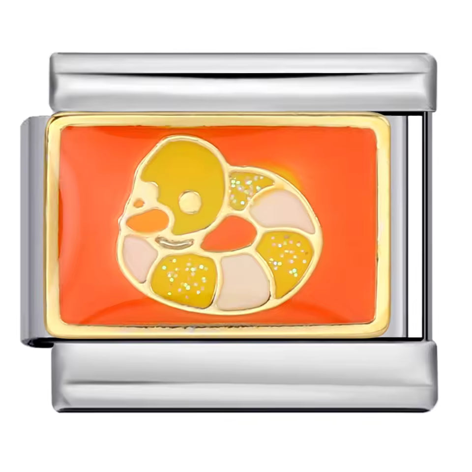 Duck floatie summer Italian charm 9mm