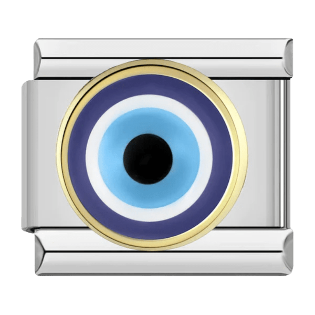 Evil eye 9mm Italian charm by Charmette compatible with all Italian charm bracelets
