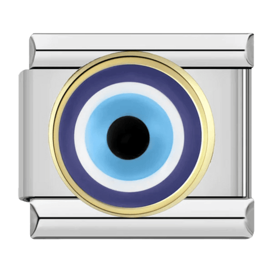 Evil eye 9mm Italian charm by Charmette compatible with all Italian charm bracelets