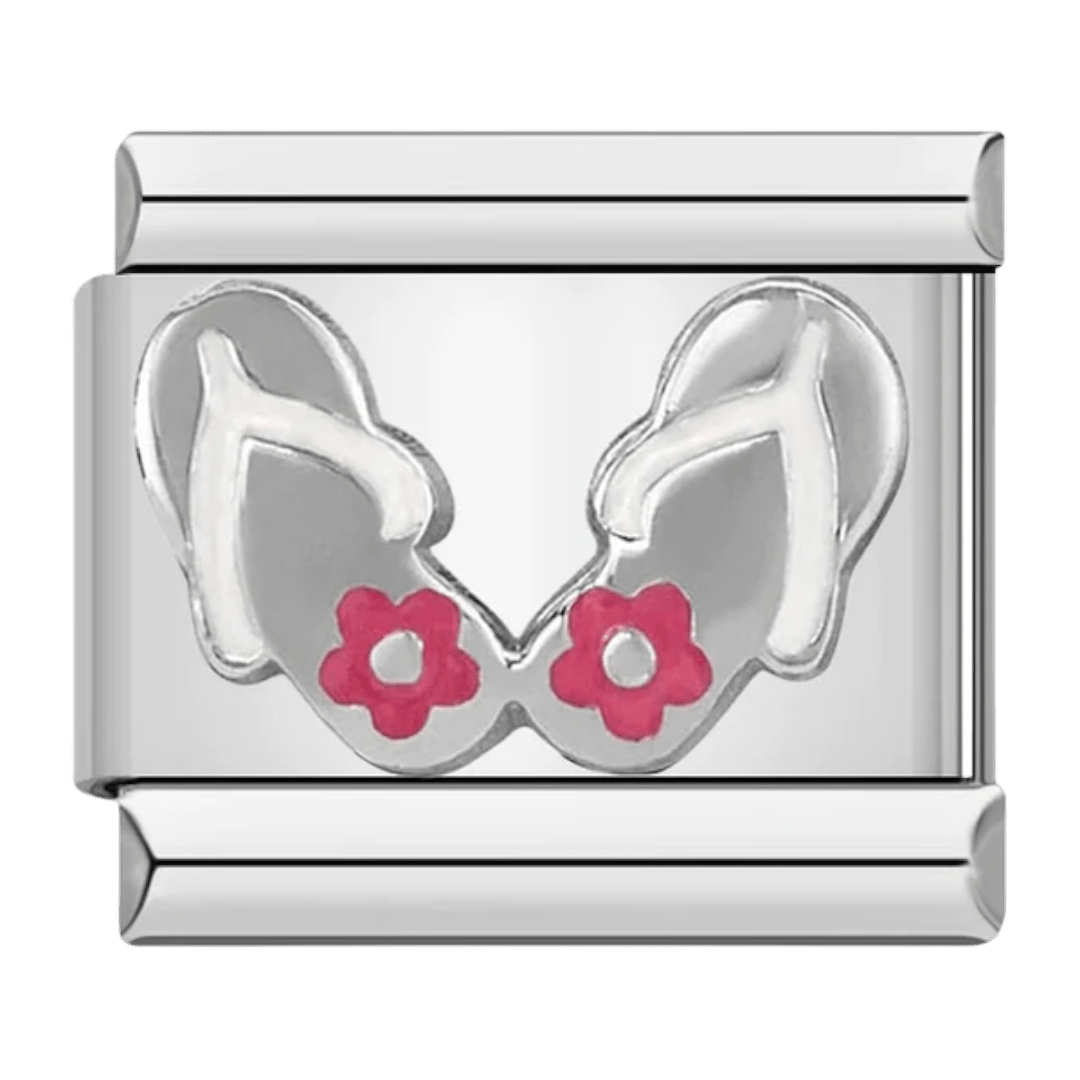 Flip flops Italian charm 9mm beach sandal charm for Italian charm bracelet