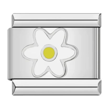 Flower Italian Charm floral jewelry link for 9mm Italian charm bracelet by Charmette
