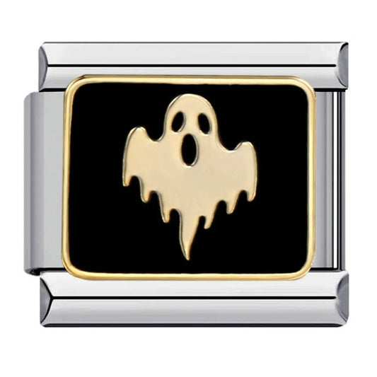 Flying ghost Italian charm 9mm black background