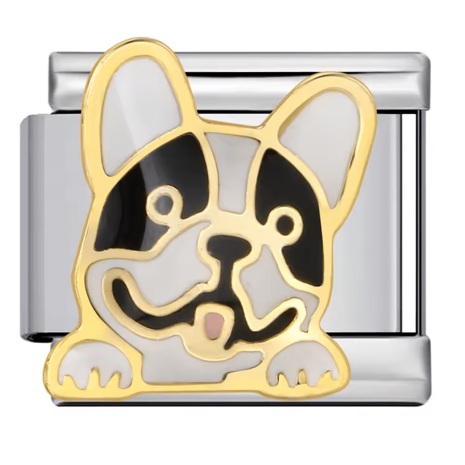 French Bulldog dog face Italian charm 9mm