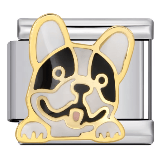 French Bulldog dog face Italian charm 9mm