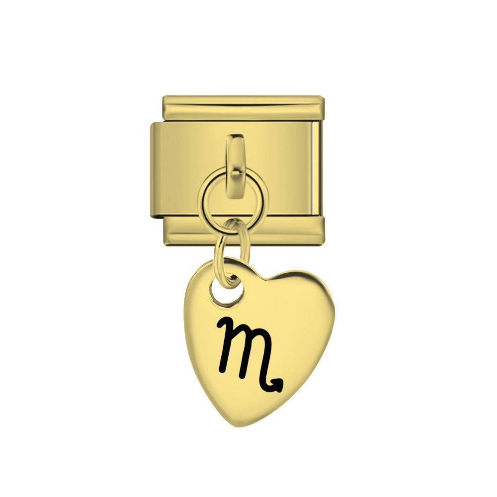 GOLD Dangling Scorpio 9mm Italian charm by Charmette compatible with all Italian charm bracelets
