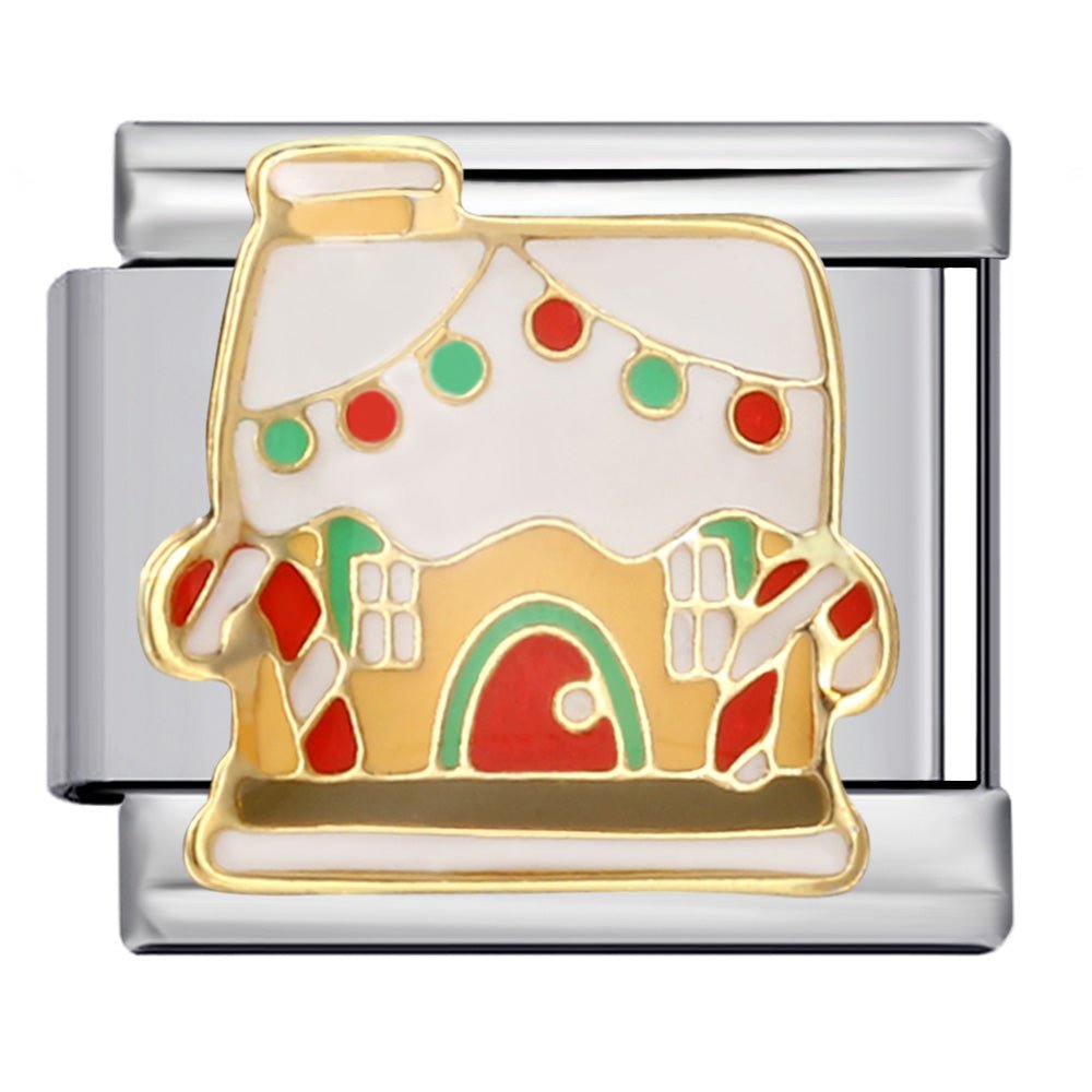 Gingerbread house Italian charm 9mm