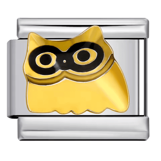Gold owl Italian charm 9mm
