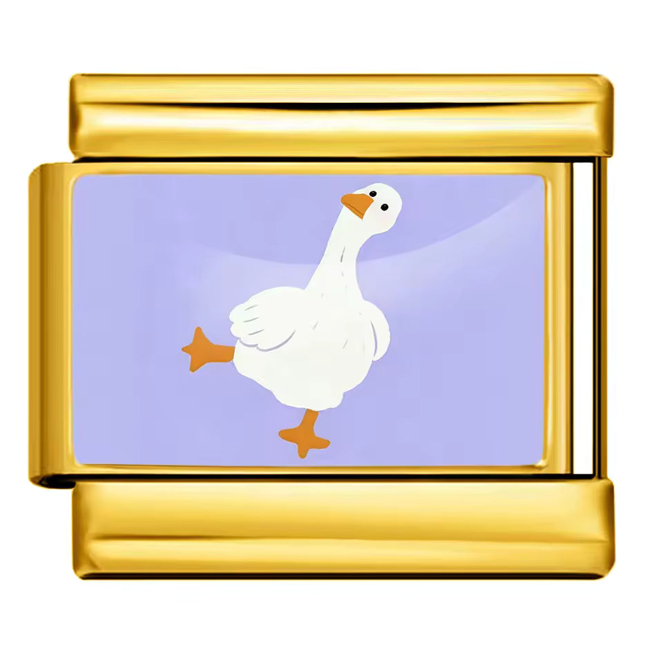 Goose Italian charm 9mm Gold