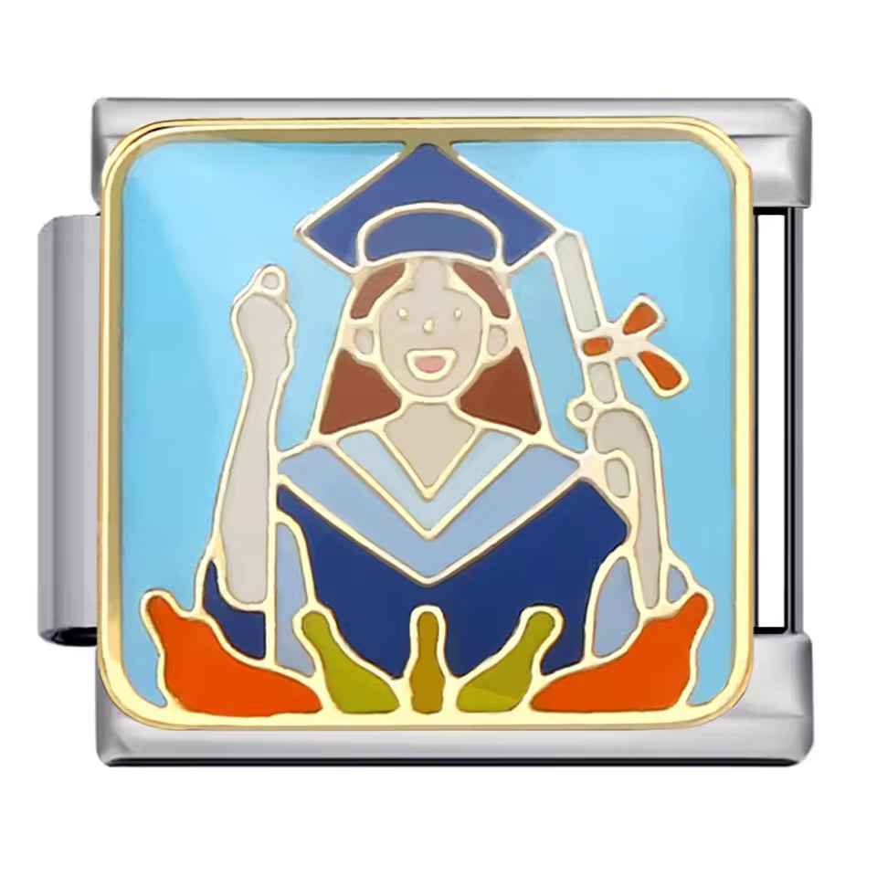 Graduation Italian charm 9mm