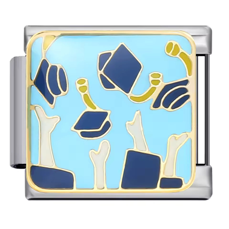Graduation caps Italian charm 9mm