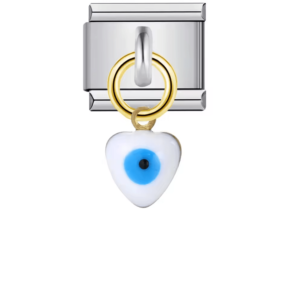 Hanging evil eye Italian charm 9mm
