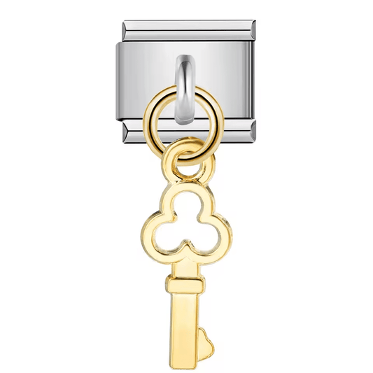 Hanging key Italian charm 9mm dangling key charm