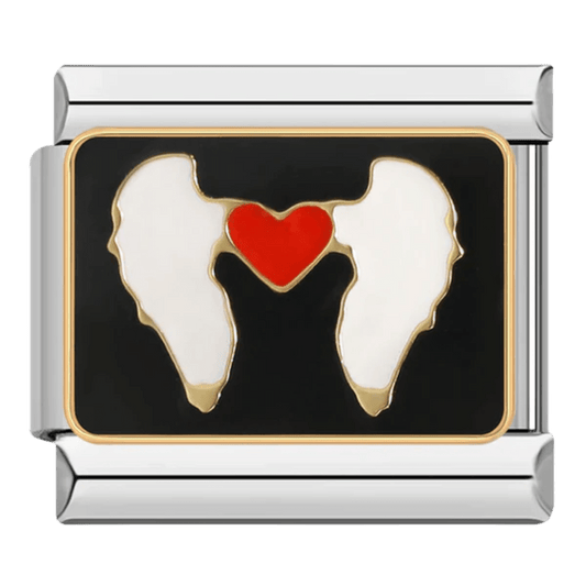 Heart angel 9mm Italian charm by Charmette compatible with all Italian charm bracelets