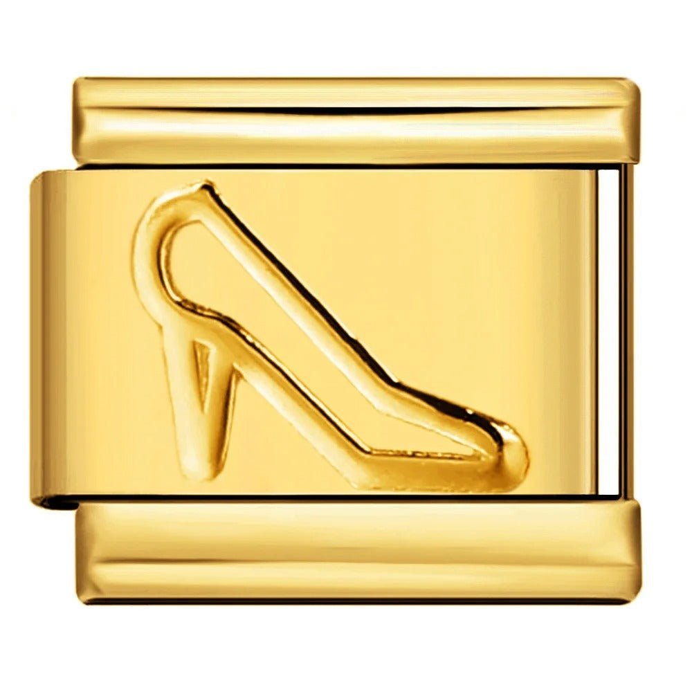 High heel shoe Italian charm 9mm Gold