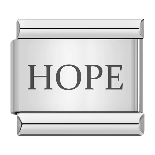 Hope text Italian charm 9mm motivational word Italian charm link