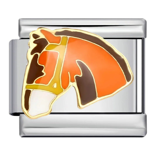 Horse head Italian charm 9mm equestrian animal design