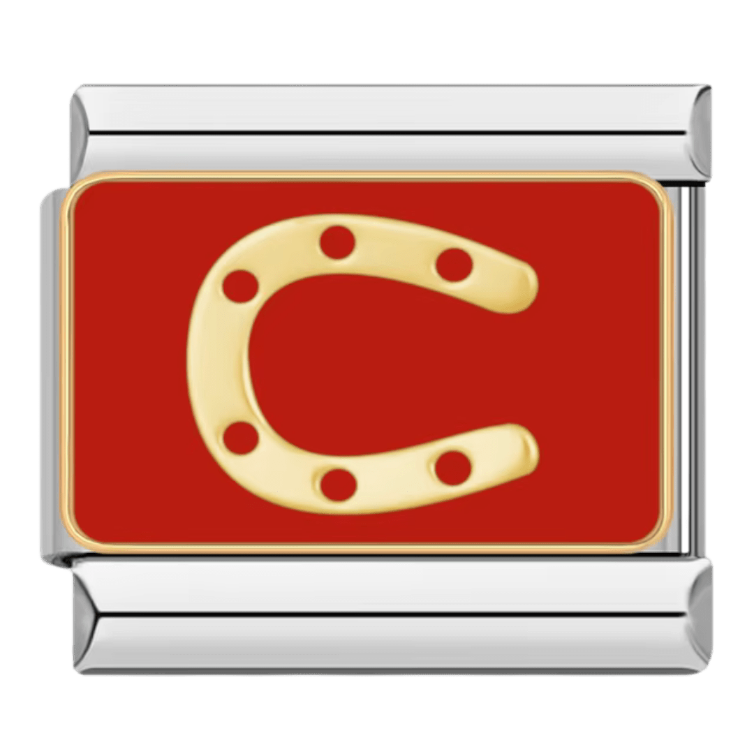 Horse shoe 9mm Italian charm by Charmette compatible with all Italian charm bracelets