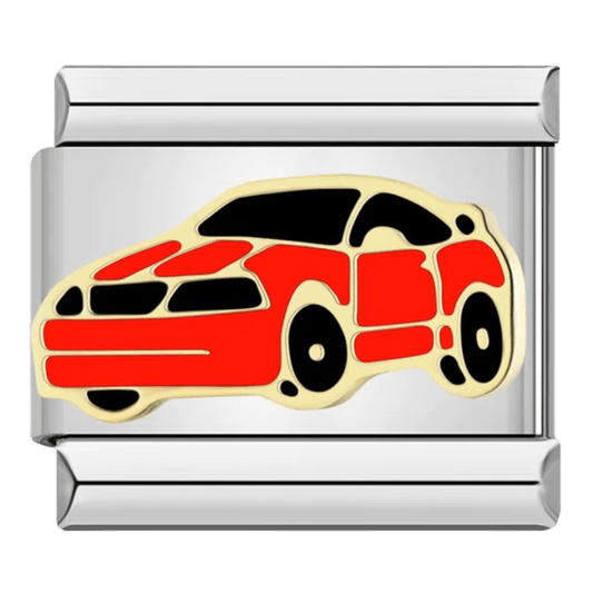 Hot rod car 9mm Italian charm by Charmette compatible with all Italian charm bracelets