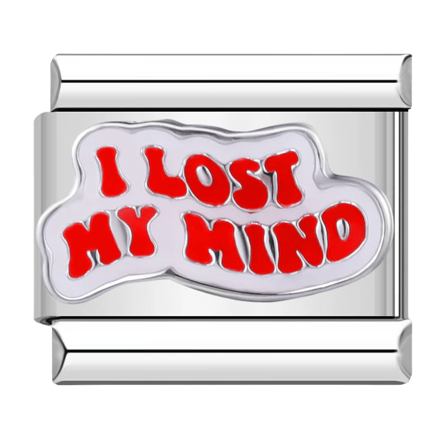 I lost my mind 9mm Italian charm by Charmette compatible with all Italian charm bracelets